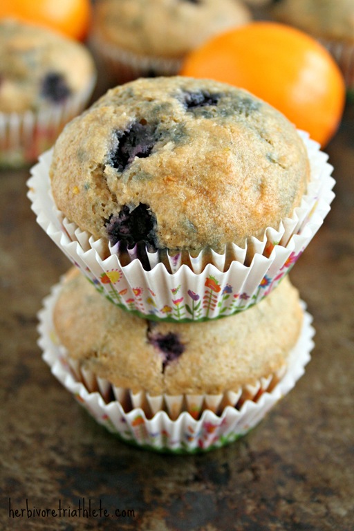 Meyer Lemon Blueberry Muffins | Herbivore Triathlete